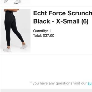 ECHT force scrunch leggings. Price is firm because they’ve NEVER been worn.
